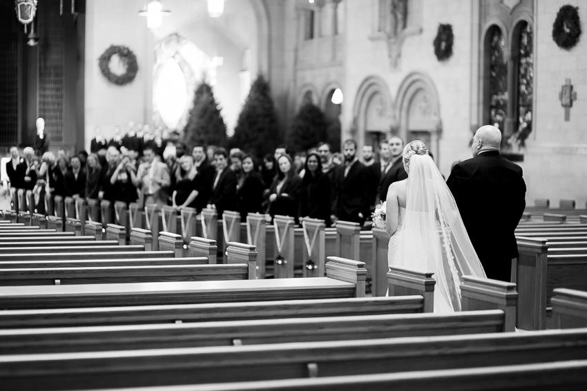 bride and father at Most Holy Rosary Syracuse