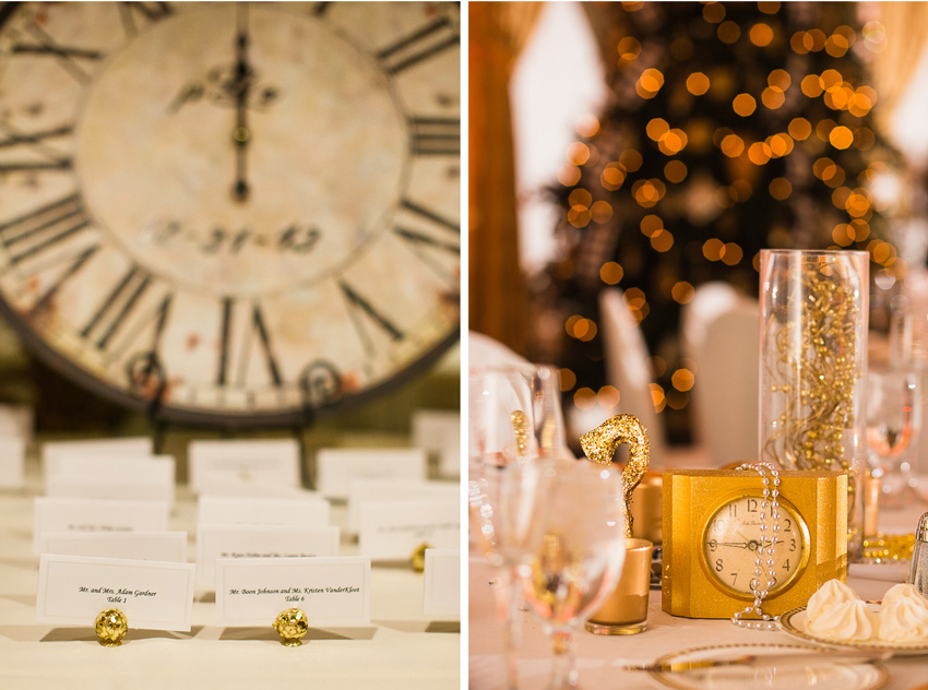 new year's eve wedding table details