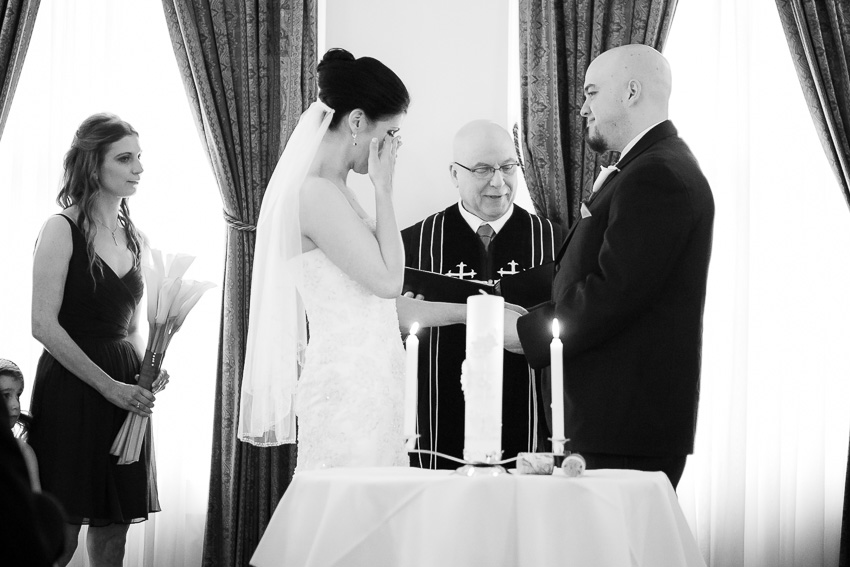 emotional moment at Syracuse wedding