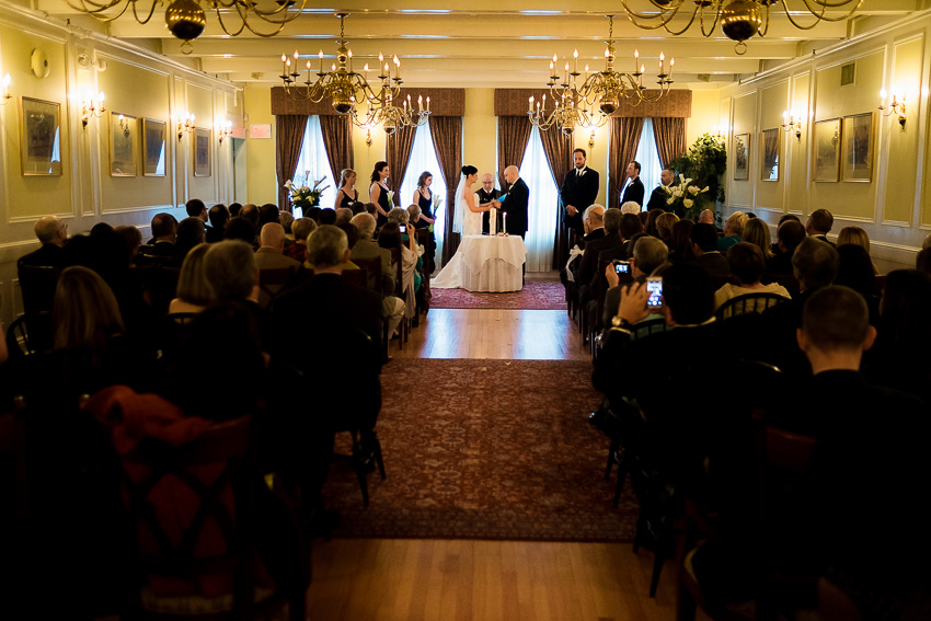 wedding ceremony at Syracuse Century Club
