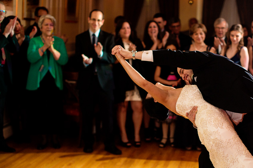 first dance during Century Club wedding reception