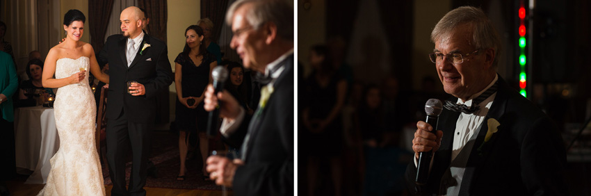 Father's toast at century club wedding