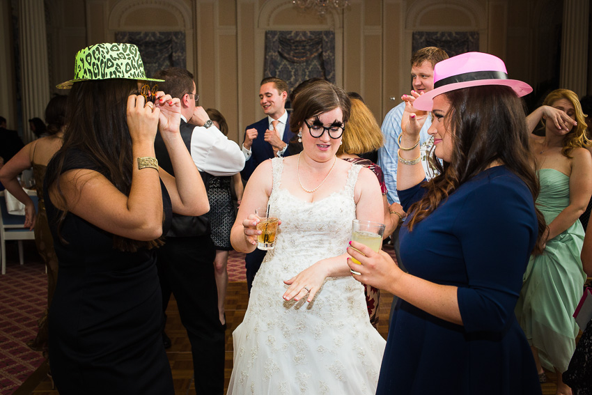 bride and guests party at Otesaga wedding