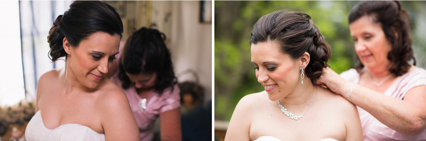 bride getting ready for her Syracuse, NY wedding day