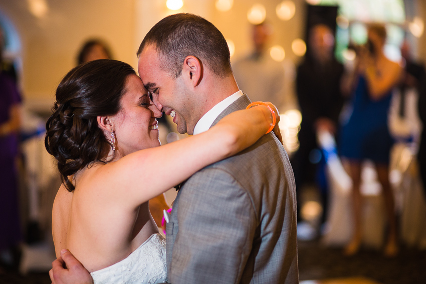 first dance at Justin's Grill reception