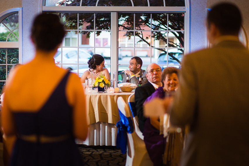 wedding toast speeches at Justin's Grill