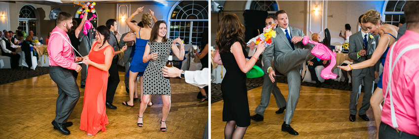 wedding guests dancing at Justin's Tuscan Grill