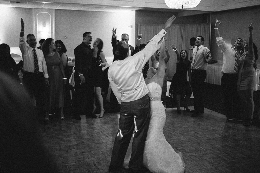 Bride & Groom enjoy the last song of their Justin's Grill wedding reception