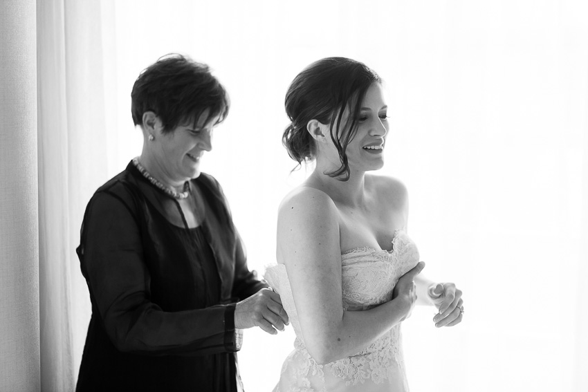 Bride getting ready at The Lodge at Turning Stone