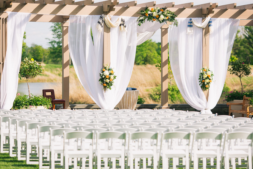 Great Lawn wedding ceremony decoration