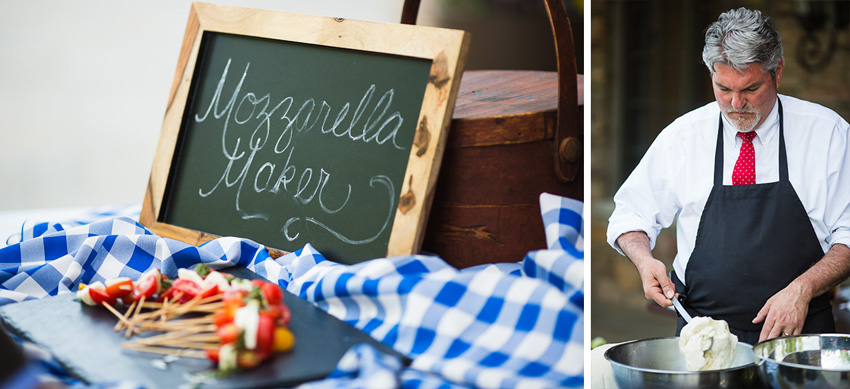 Frank Bolognino mozzarella maker at wedding