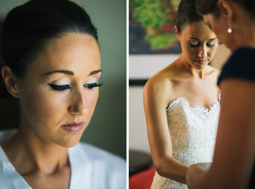 bride getting ready for wedding day