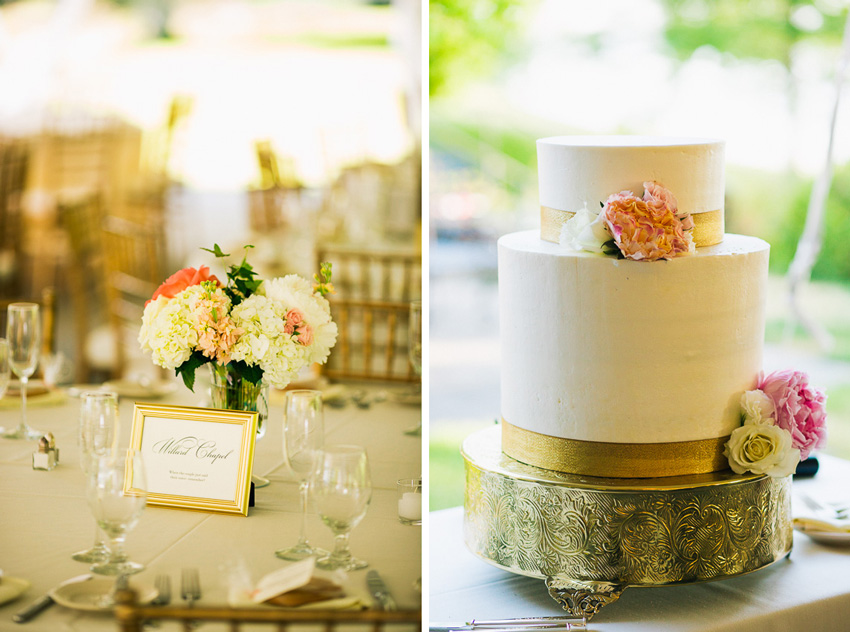 cake at Aurora Inn wedding reception