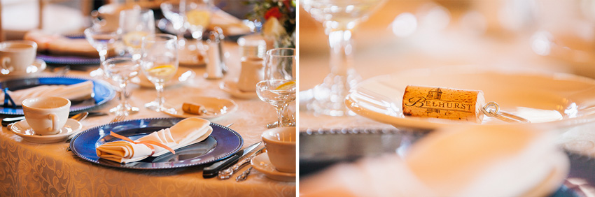 wedding details for belhurst reception