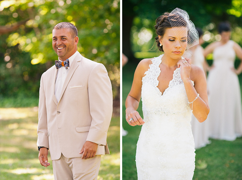 bride and groom candid wedding portraits