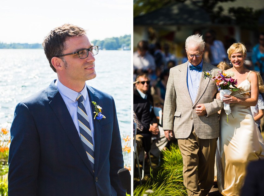 thousand islands wedding ceremony on grindstone island