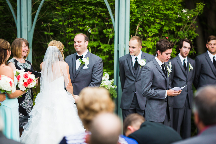 outdoor wedding ceremony in Groton, NY