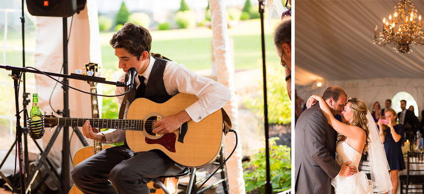 bride's brother sings for wedding reception first dance