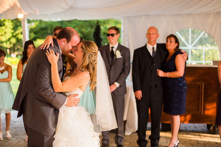 first dance at finger lakes tent wedding reception
