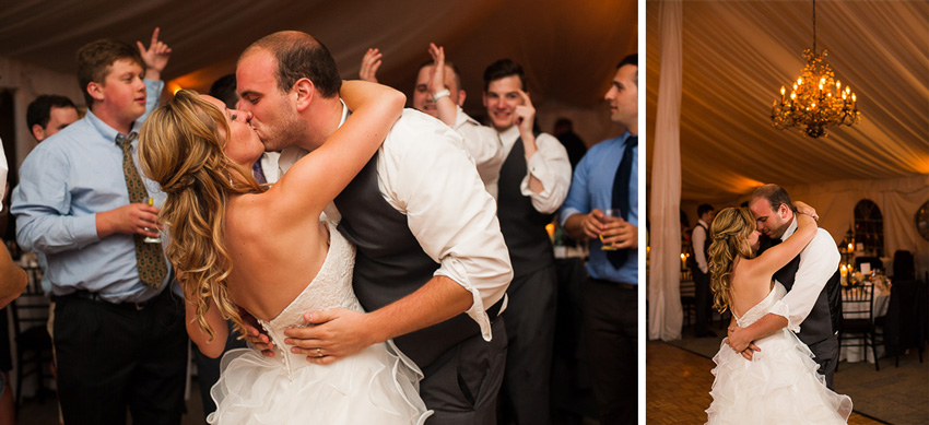 bride and groom dance at John Joseph Inn wedding