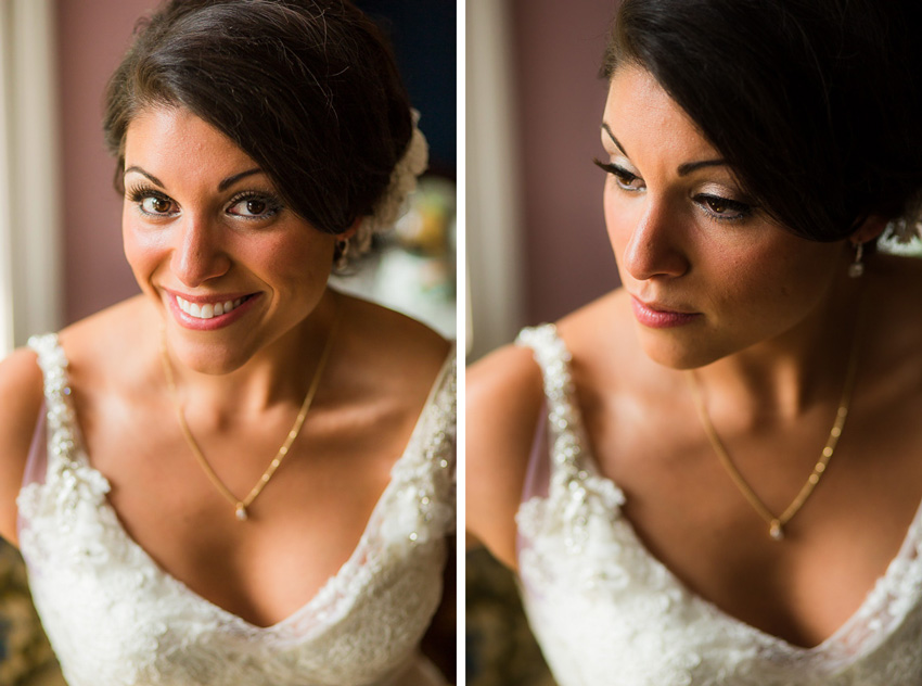 bride's portraits before Syracuse wedding