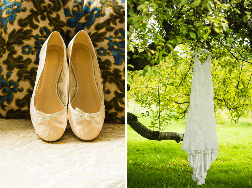 Maggie Sotero dress from NY Bride and Kate Spade shoes