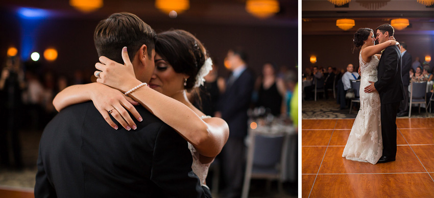 first dance photos at Syracuse DoubleTree wedding