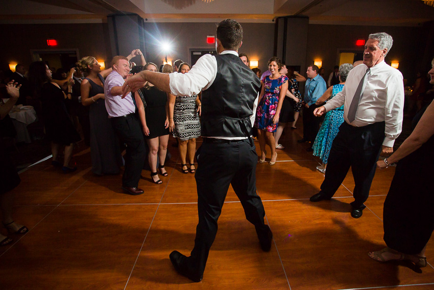 wedding guests dancing