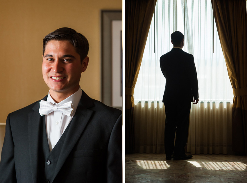 groom's portraits at DoubleTree Syracuse