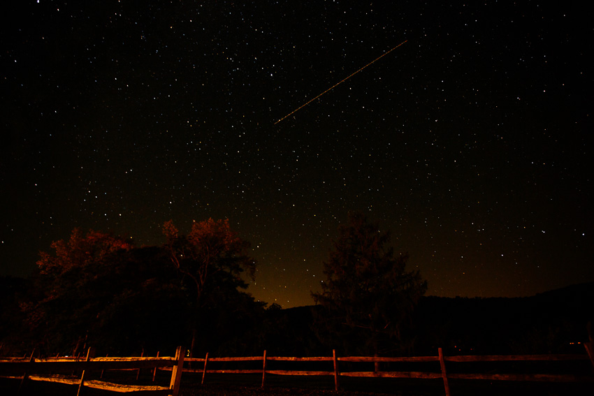 night sky at West Branch Angler and Sportsmen's Resort in Deposit, NY