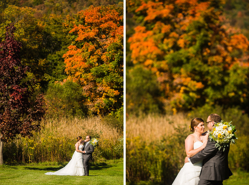 fall wedding photos at west branch resort