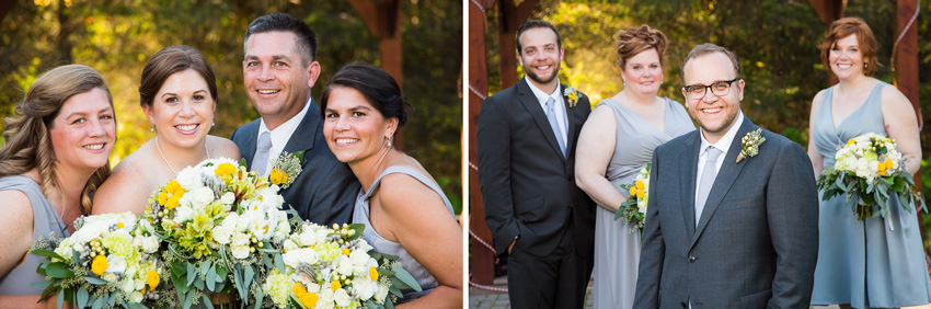 bridal party photos at west branch resort