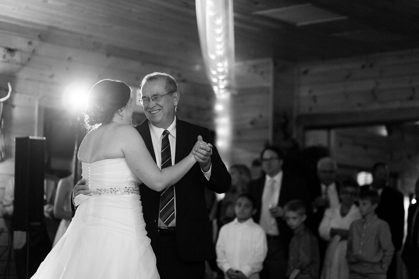 bride dances with father at west branch wedding