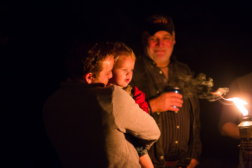 father, son, and grandson at west branch wedding rehearsal