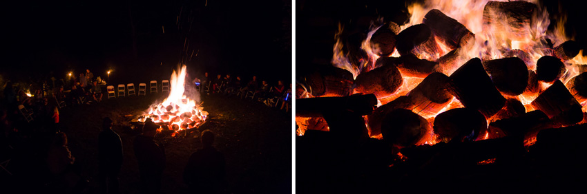 bonfire at west branch resort in hancock, ny