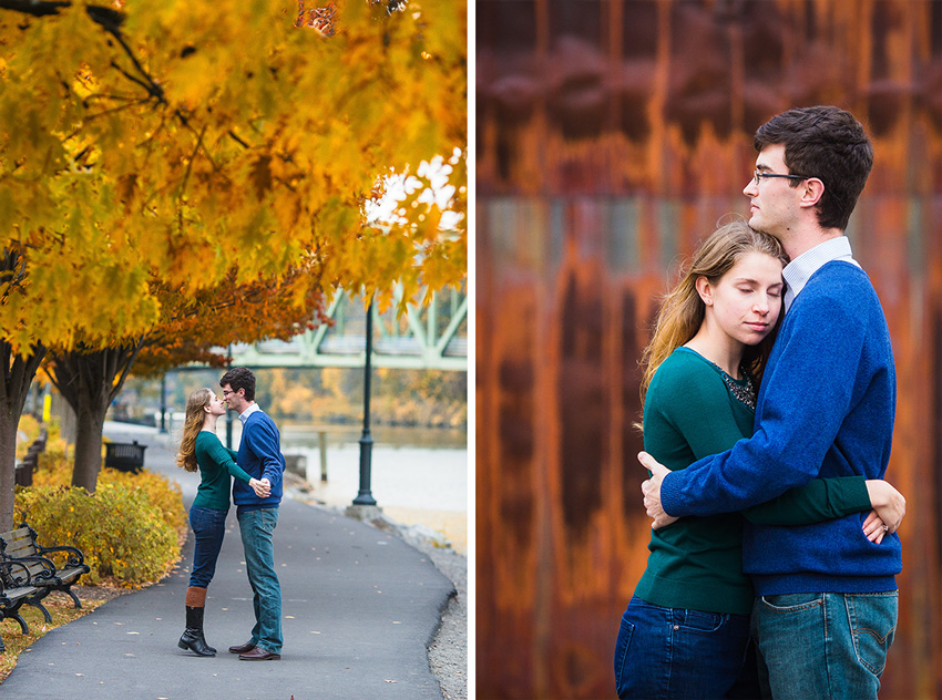 fall engagement photos at schoen place