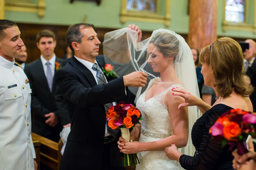 wedding ceremony at Assumption Church