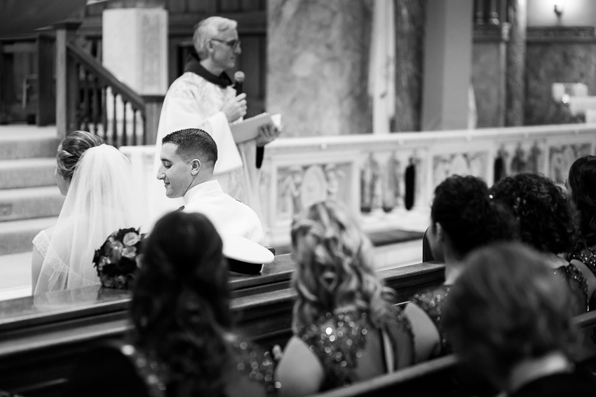 wedding photos at church of the assumption