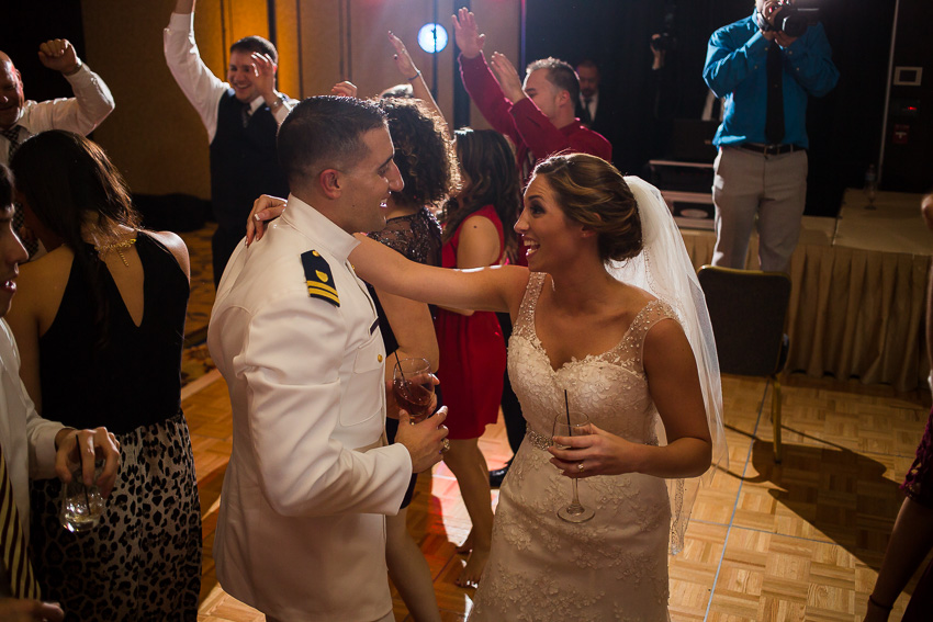 bride and groom enjoying their turning stone wedding reception