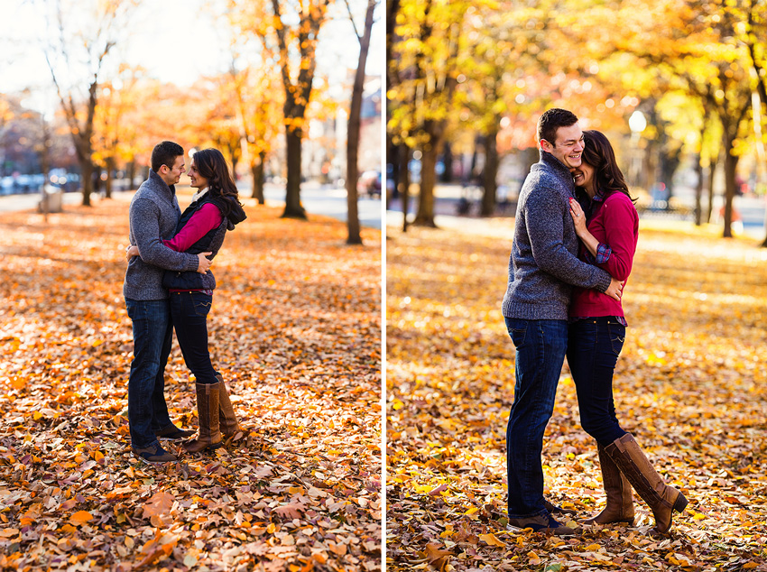 commonwealth avenue mall engagement photos
