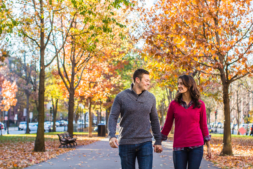 commonwealth ave mall engagement photography