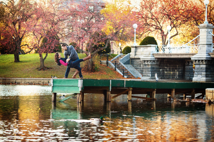 boston public garden engagement photography