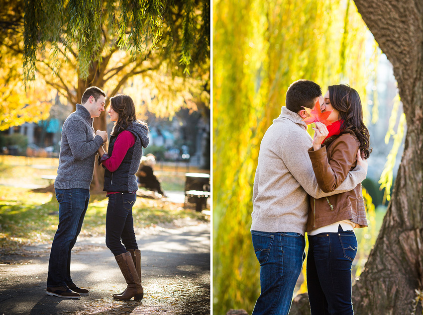 engagement photography in boston public garden