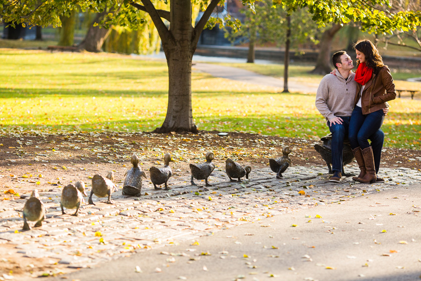 make way for duckling engagement photo