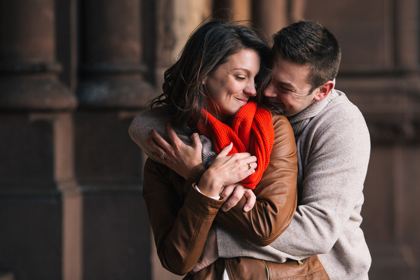 Boston Copley Square engagement photo