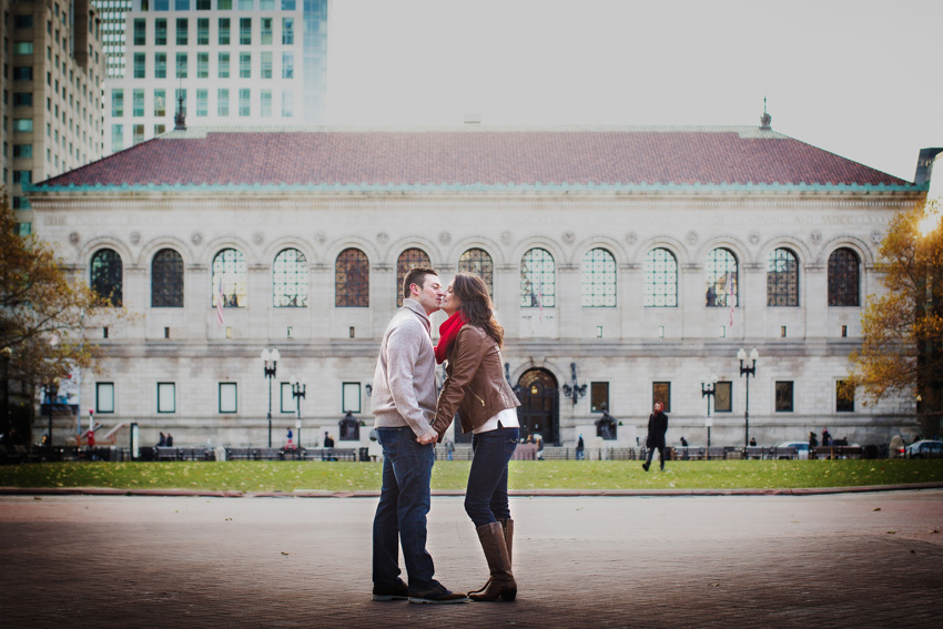 Boston public library engagement photo