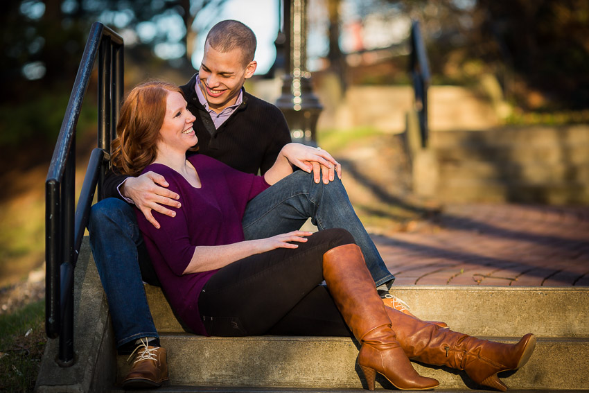 relaxed engagement photography in Syracuse