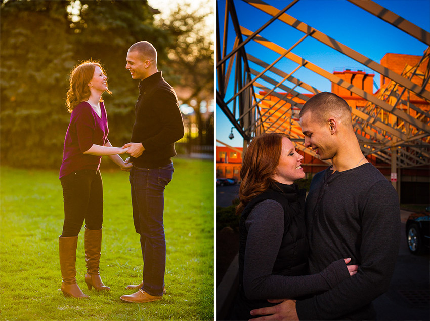 engagement photos at franklin square