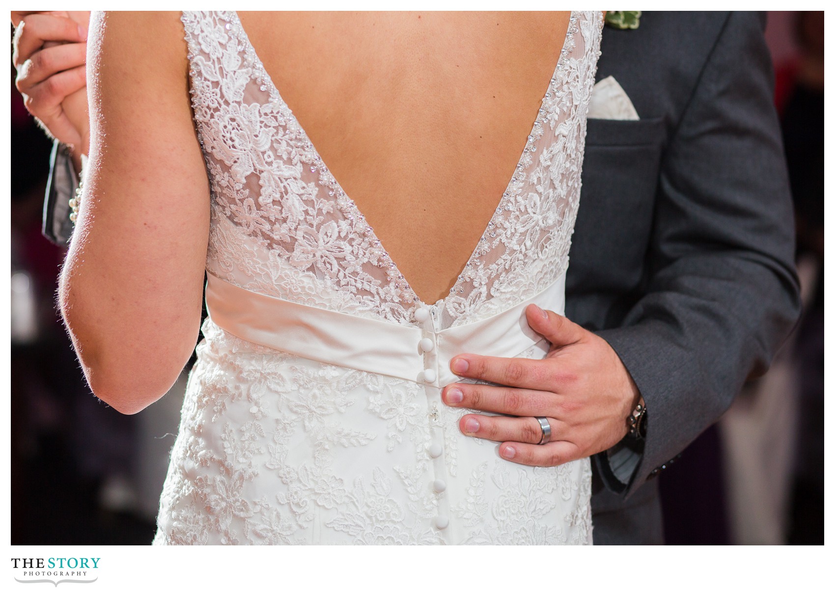 groom holding bride at Gensee Grande wedding