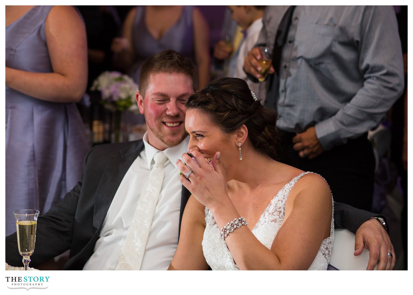 reactions to wedding toasts at Genesee Grande
